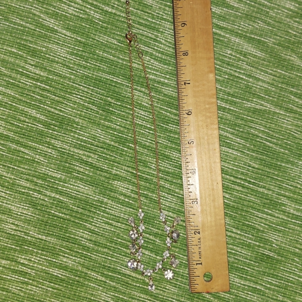 Goldtone Necklace  with faux  stones